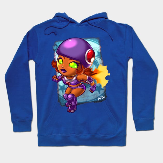 Superhero Roller Derby Starfire Hoodie by K-Bo.